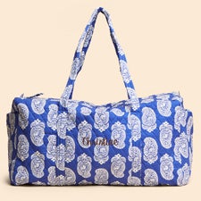 Vera Bradley Embroidered Iconic Paisley Deep Original Duffel-Ultramarine - 52062