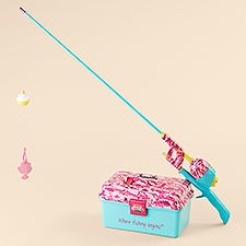 Personalized Kids Pink Camo Tackle Box  Fishing Pole - 52079