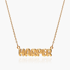 Personalized Bubble Letters Name Necklace - 52218D