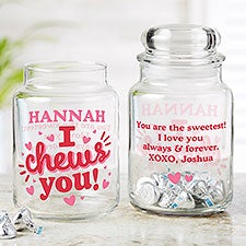 I Chews You Personalized Candy Jar  - 52319