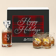 Personalized Logo Whiskey Glass  Decanter Gift Set - 52438