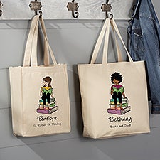 Book Lover philoSophies® Personalized Canvas Tote Bags - 52453