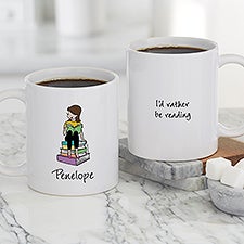 Book Lover philoSophies® Personalized Coffee Mugs - 52456