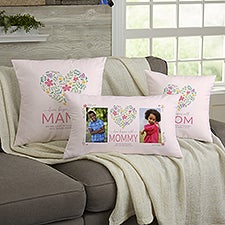 Love Begins With Mom Personalized Throw Pillow - 52628