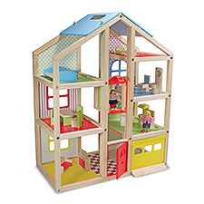 Melissa  Doug® Wooden Hi-Rise Dollhouse - 52678D