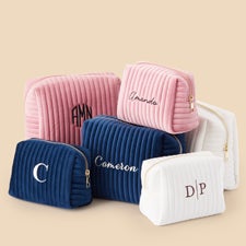 Classic Celebrations Embroidered Velvet Makeup Bags  - 52687