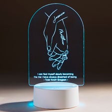 Hand in Hand Personalized LED Sign - 52853