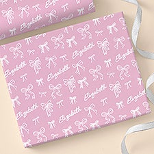 Darling Bow Personalized Wrapping Paper - 52877