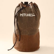 Embroidered Waxed Canvas Laundry Duffel Bag - 53004