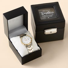 Personalized Mens Bulova Watch and Personalized Watch Box Gift Set - 53021