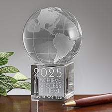 Graduation Inspiration Personalized Crystal Globe  - 53067