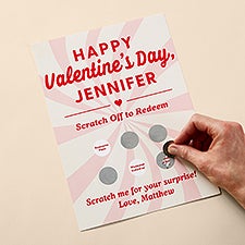 Valentines Day Personalized Scratch Off Game  - 53220