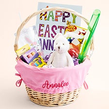 Embroidered Pink Easter Basket  Gift Bundle - 54271