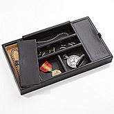 Personalized Leather Men's Watch & Jewelry Valet - 5451