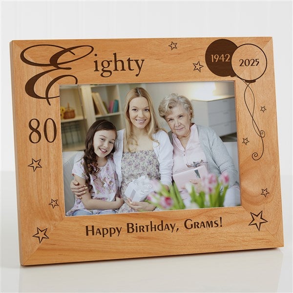 Personalized Happy Birthday Wooden Picture Frame - Birthday Memories Design - 1010