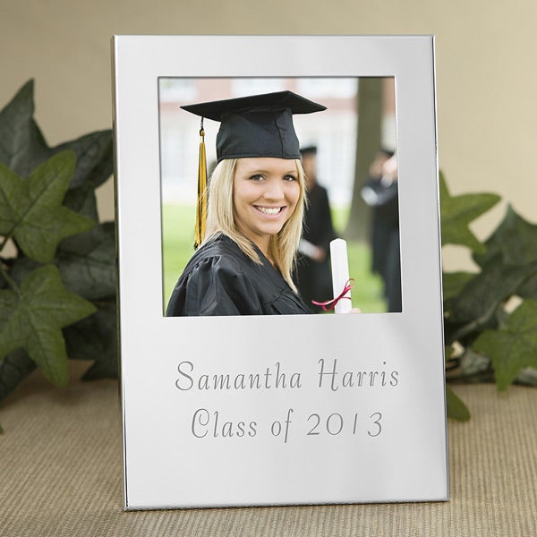 Engraved Silver Graduation Picture Frame - 10148