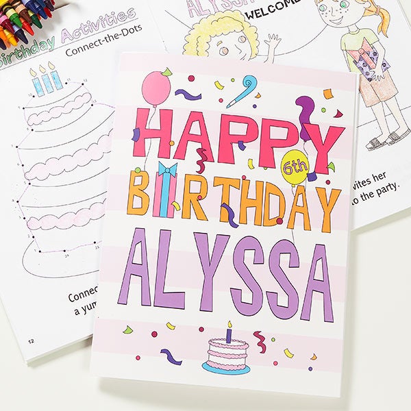 Personalized Name Coloring Book- Custom Name Crayons- Custom Party Favors  For Kids-Birthday Party-Customized Book