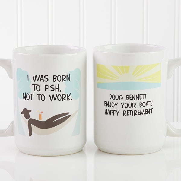 Large Personalized Retirement Coffee Mugs - I'm Retired