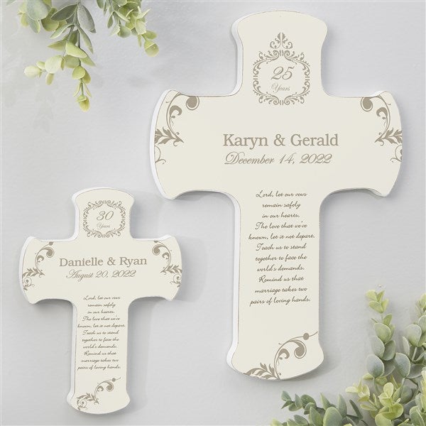 Personalized Wall Cross - Our Anniversary Blessing