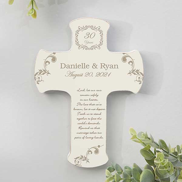 Personalized Wall Cross - Our Anniversary Blessing