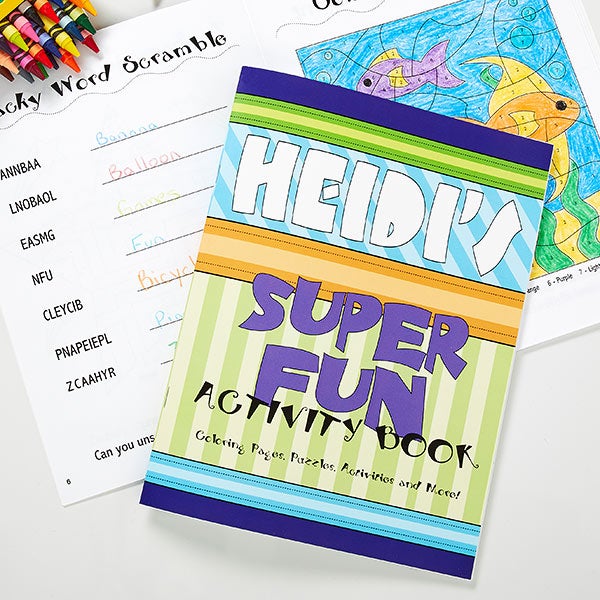 Super Fun Personalized Coloring Activity Book