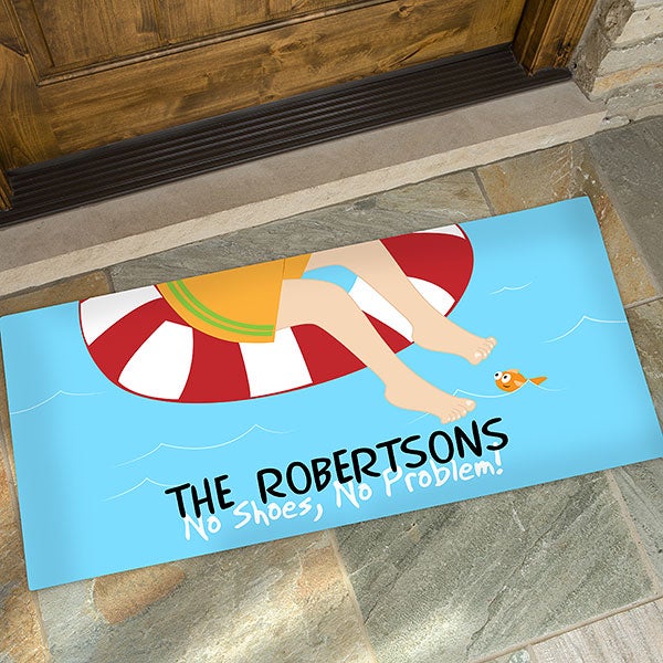 Summer Fun Personalized Oversized Doormat 24x48