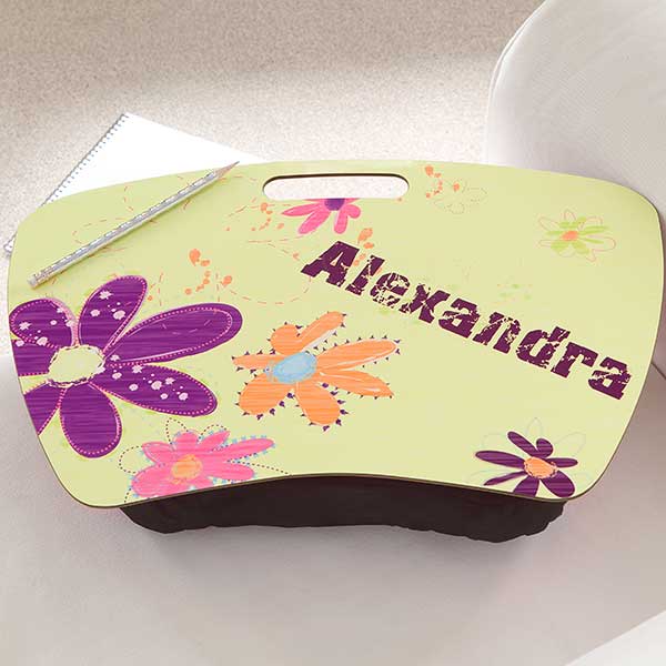 Personalized Girls Lap Desks Flower Power