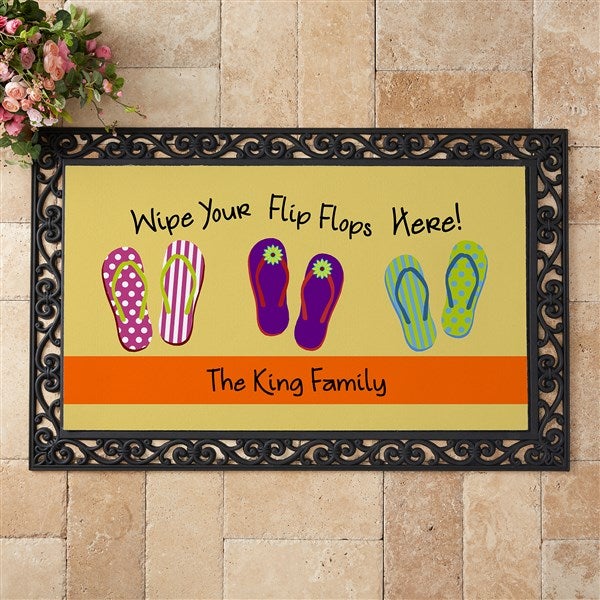 Personalized Summer Doormats - Flip Flops - 10545