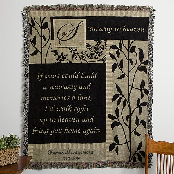 10652   Stairway to Heaven Embroidered Memorial Afghan 