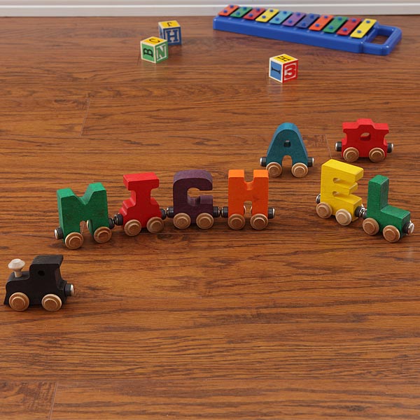 Personalized Wooden Name Train