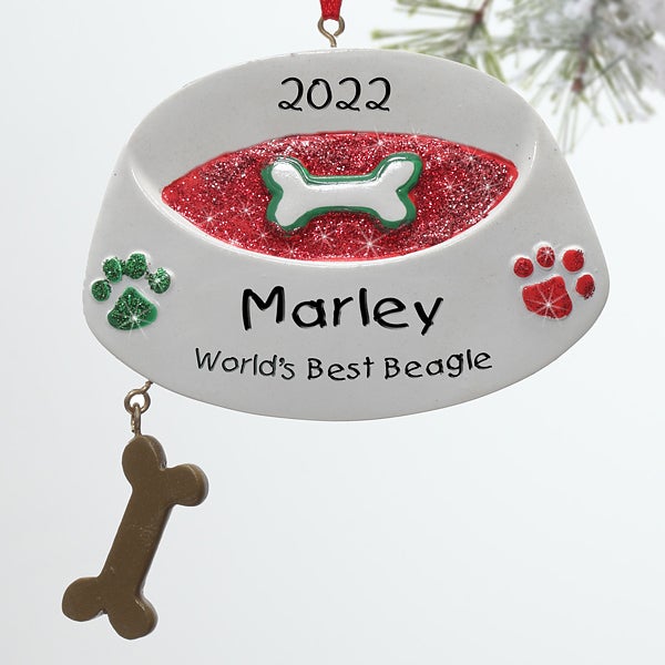 personalized dog christmas ornaments