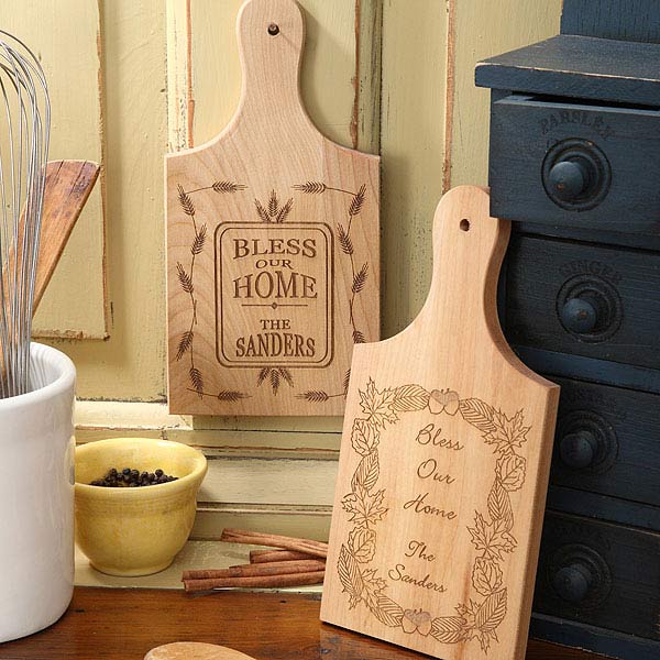 Personalized Wood Cutting Board - Bless Our Home  - 1078