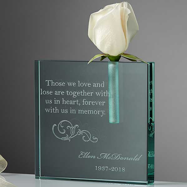 Personalized Memorial Bud Vase Loving Memory