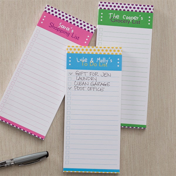 Personalized Magnetic Notepads - Dot to Dot