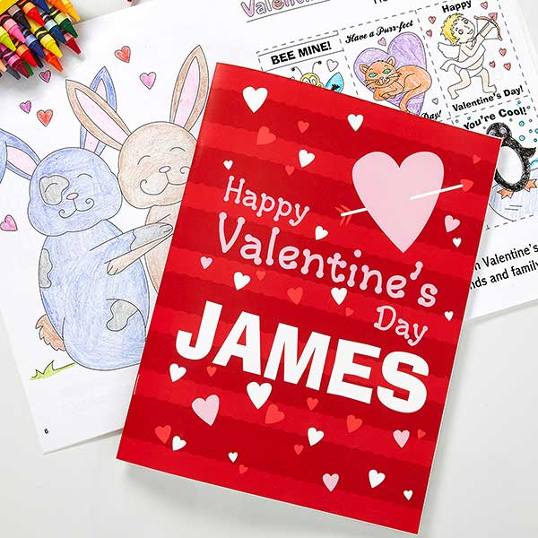 Personalized Valentine's Day Coloring Book