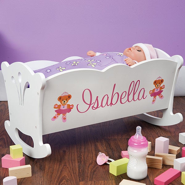 personalized doll cradle