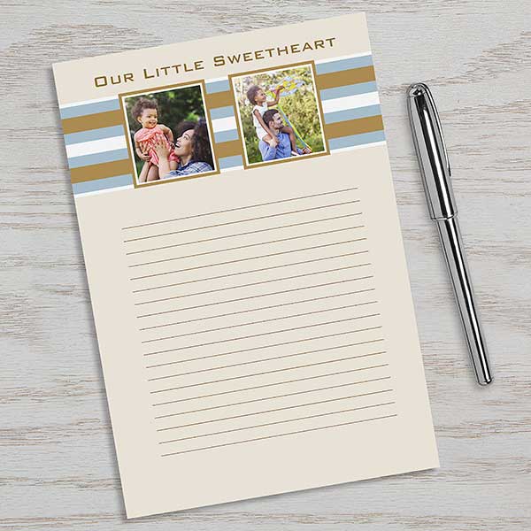Personalized Photo Notepads - Classy Stripes - 11222