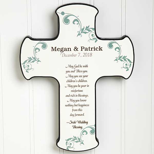 11324 - Irish Wedding Blessing Personalized Cross