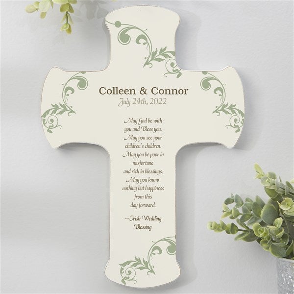 11324 - Irish Wedding Blessing Personalized Cross