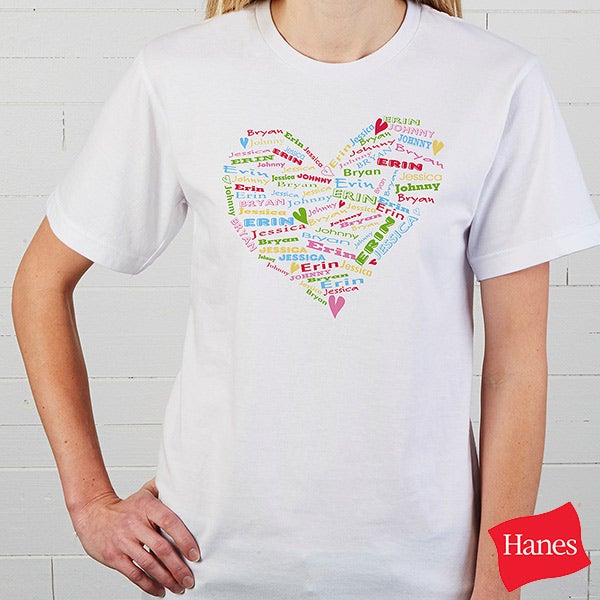 11522   Her Heart of Love Personalized Apparel   Fitted Tee