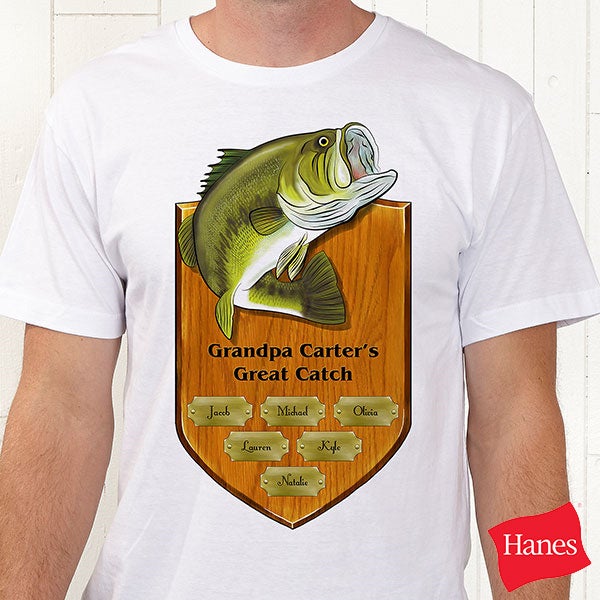 11867   Fishermans Plaque Personalized Apparel   White T Shirt