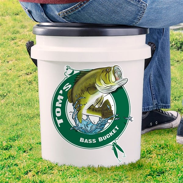 Personalized Fishing Bucket Cooler - Sit 'n Fish - 11919