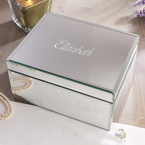Personalized Mirrored Jewelry Boxes - 11936