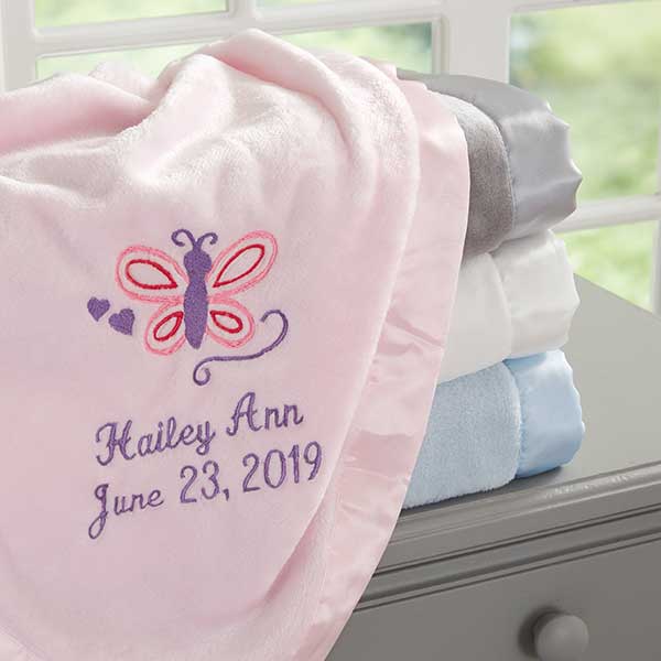 baby blanket with names repeated
