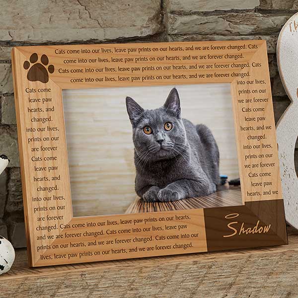 Personalized Pet Memorial Picture Frame - Paw Prints On Our Heart - 12125