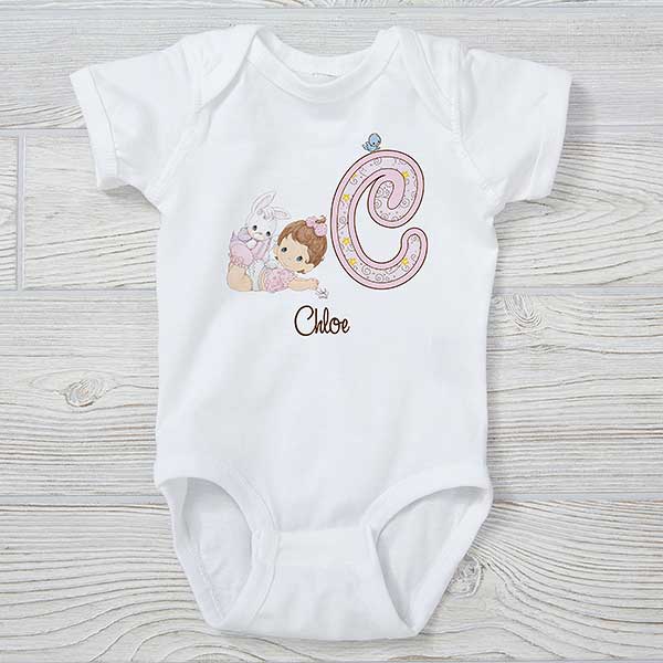 Personalized Baby Bodysuit Custom Initial with Name Jumpsuit for