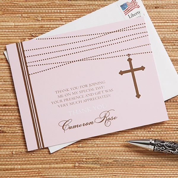 Personalized Thank You Cards - God Bless Baby