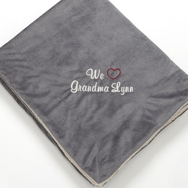 Personalized Sherpa Fleece Blanket For Her Warm Heart 7798