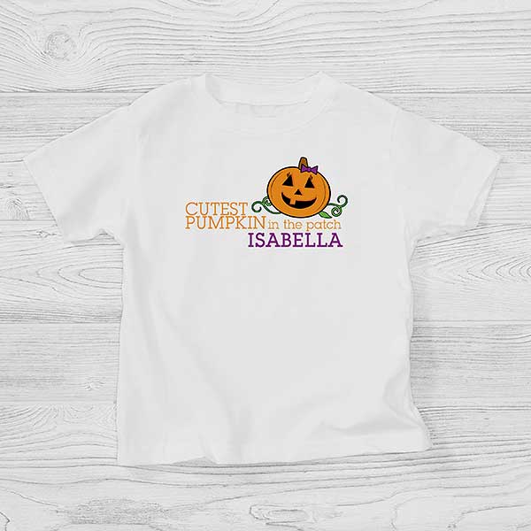 Personalized Halloween Kids Clothes - Cutest Pumpkin - 12327