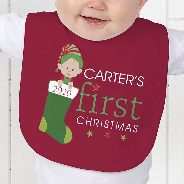 baby's 1st christmas bib